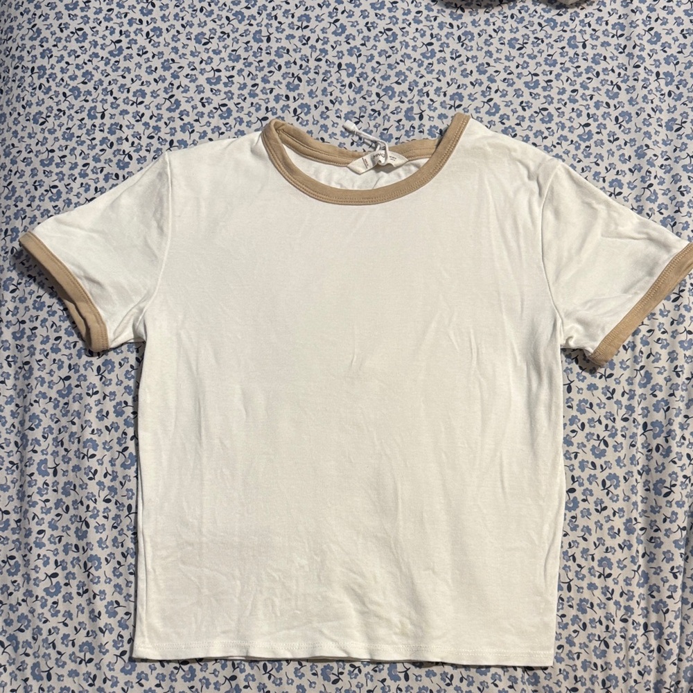 Mango Ringer Contrasting Collar T-Shirt - Picture 2 of 4